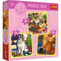 Puzzle Rodzina Treflików Puzzle 3w1  Radosne momenty Trefl (34906)
