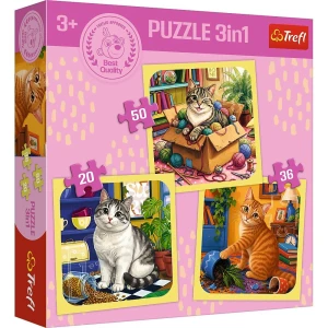 Puzzle Rodzina Treflików Puzzle 3w1  Radosne momenty Trefl (34906)