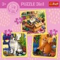 Puzzle Rodzina Treflików Puzzle 3w1  Radosne momenty Trefl (34906)