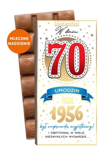 Słodycze 70-stka Czekolada mix Kukartka (550)
