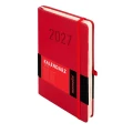 Kalendarz książkowy (terminarz) 2027 MEMOFIX dzienny, czerwony A5 203mm x 142mm Antra (Kal001452)