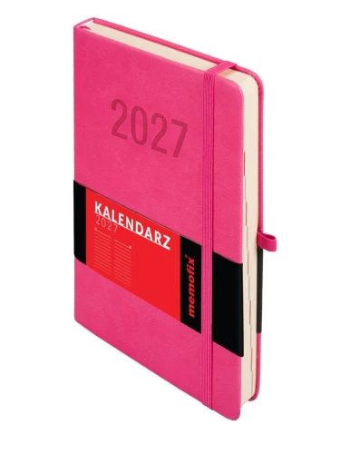 Kalendarz książkowy (terminarz) 2027 MEMOFIX dzienny, różowy A5 203mm x 142mm Antra (Kal001457)