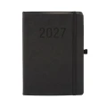 Kalendarz książkowy (terminarz) 2027 MEMOFIX tygodniowy, czarny A5 203mm x 142mm Antra (Kal001461)