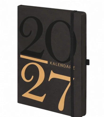 Kalendarz książkowy (terminarz) 2027 Kraft dzienny, czarny A5 210mm x 145mm Antra (Kal001566)