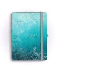 Kalendarz książkowy (terminarz) 2027 Botanical dzienny, Ocean A5 210mm x 145mm Antra (Kal001498)