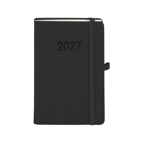 Kalendarz książkowy (terminarz) 2027 MEMOFIX tygodniowy B6 Antra (czarny)