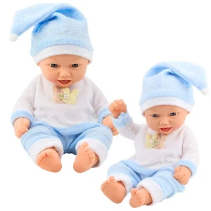 Lalka Bobas W Niebieskiej Piżamce Czapeczka z Pomponem [mm:] 240 Lean (24449)