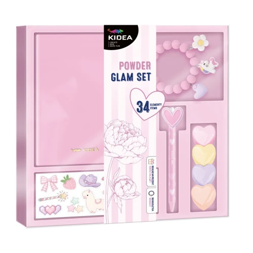 Zestaw kreatywny dla dzieci GLAM SET Pudrowy 37 EL Kidea (GSP34KA)