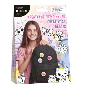 Zestaw kreatywny dla dzieci KREATYWNE PRZYPINKI 3D Kidea (KP3DKA)