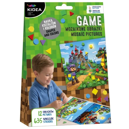 Mozaika MOZAIKOWE OBRAZKI KOLORY I KSZTAŁTY GAME Kidea (MOKKGKA)