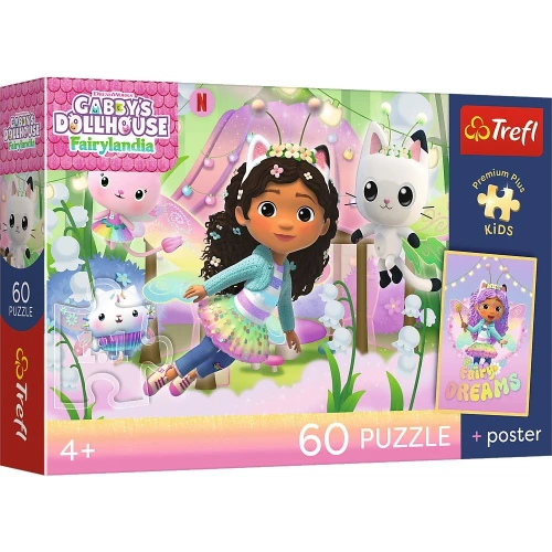 Puzzle Gabby PREMIUM PLUS KIDS Gabi i kocie przygody 60 el. Trefl (17431)