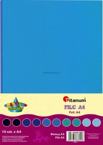 Filc Titanum Craft-Fun Series tonacja niebieska A4 10 ark.