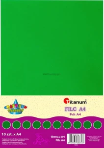Filc Titanum Craft-Fun Series A4 kolor: zielony ciemny 10 ark. [mm:] 210x297 (345154)