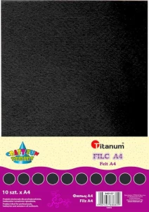 Filc Titanum Craft-Fun Series A4 kolor: czarny 10 ark. (030)