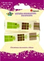 Wstążka Titanum Craft-Fun Series Xmas nadruk prezenty 15mm ecru 3m (363074)