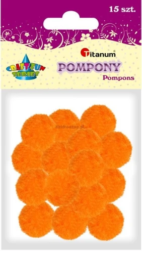 Pompony Titanum Craft-Fun Series pomarańczowe 15 szt
