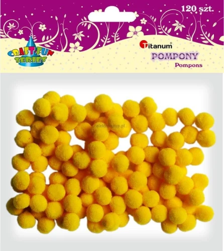 Pompony Titanum Craft-Fun Series żółty 120 szt (0126Y)