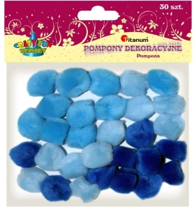 Pompony Titanum Craft-Fun Series niebieski 30 szt (283066)