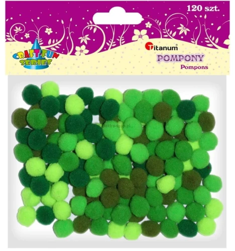 Pompony Titanum Craft-Fun Series zielony 120 szt (282922)
