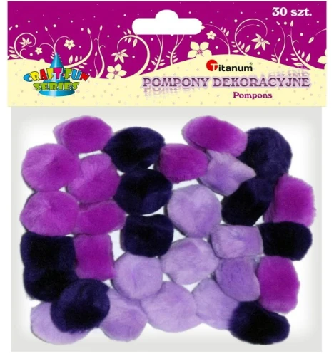 Pompony Titanum Craft-Fun Series fioletowy 30 szt (283064)