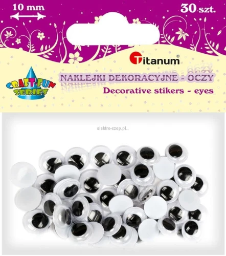 Oczy samoprzylepne Titanum Craft-Fun Series ruchome 10mm