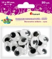 Oczy samoprzylepne Titanum Craft-Fun Series owalne ruchome 15x20mm