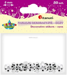 Oczy samoprzylepne Titanum Craft-Fun Series ruchome 5mm
