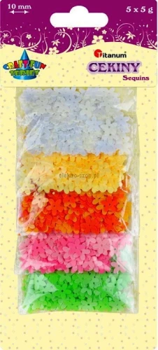 Cekiny Titanum Craft-Fun Series kwiaty mix 5g (CPK5x5)