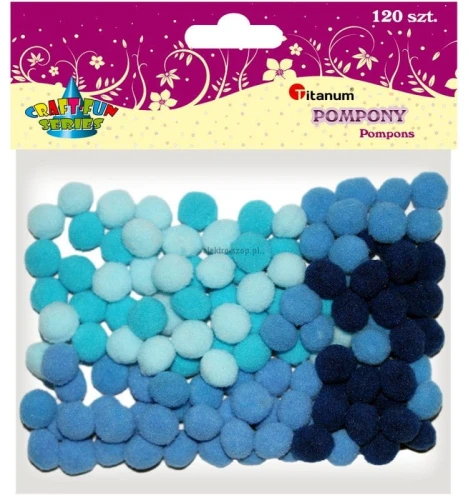 Pompony Titanum Craft-Fun Series niebieski 120 szt (282924)