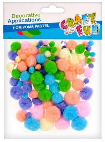 Pompony Craft Fun pompony pastelowe pastelowy (402516)