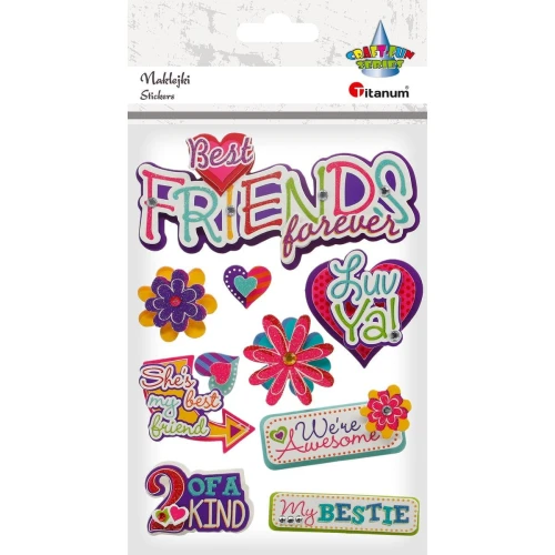 Naklejka (nalepka) Titanum Craft-Fun Series papierowe 3D Friends (1711)