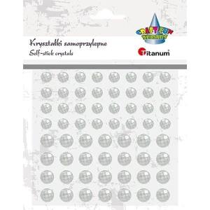Kryształki Titanum Craft-Fun Series samoprzylepne 50 szt białe (DIY1801A)