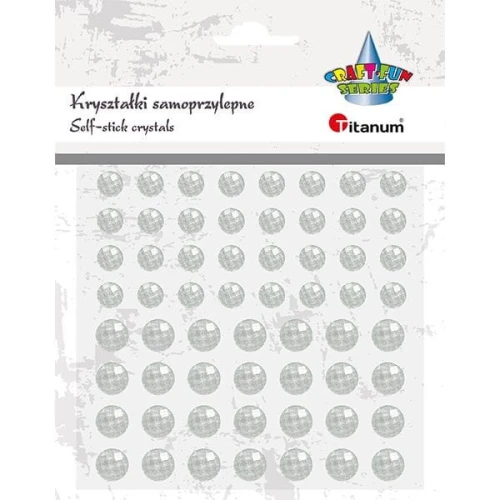 Kryształki Titanum Craft-Fun Series samoprzylepne 50 szt białe (DIY1801A)