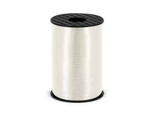 Wstążka Partydeco plastikowa biała, 5mm/225m 5mm biały 225m (PRP5-008)