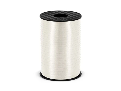 Wstążka Partydeco plastikowa biała, 5mm/225m 5mm biały 225m (PRP5-008)