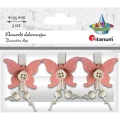 Ozdoba drewniana Titanum Craft-Fun Series klamerki z motylami (19AQE0701)