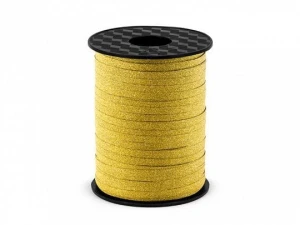 Wstążka Partydeco plastikowa 5mm złoty 225m (PRM5-019)