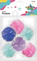 Pompony Titanum Craft-Fun Series Brokatowane mix 6 szt (20TH1020-19)