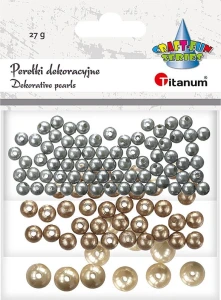 Perełki Titanum Craft-Fun Series srebrne, miedziane, kość słoniowa mix (5047)