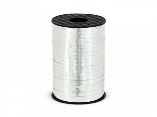 Wstążka Partydeco 5mm srebrna 225m (PRM5-018)