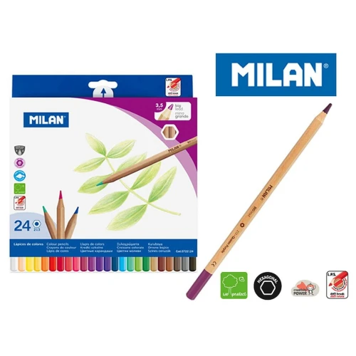 Kredki ołówkowe Milan 24 kolory (722124)