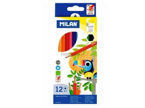 Kredki ołówkowe Milan 12 kolorów (80012)