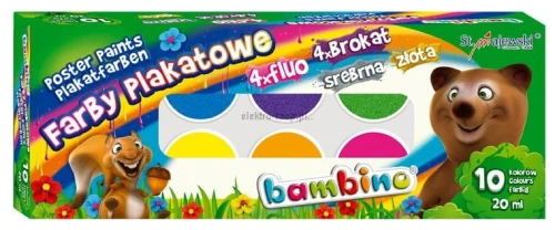 Farby plakatowe St.Majewski kolor: mix 20ml 10 kolor. (5903235001956)