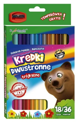 Kredki ołówkowe St.Majewski Bambino dwustronne 36 kol. (5903235004957)