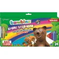 Kredki glinkowe St.Majewski BAMBINO trójkątne 24 kol. (5903235003240)