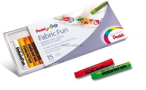 Pastele suche Pentel do tkanin 15 kol.