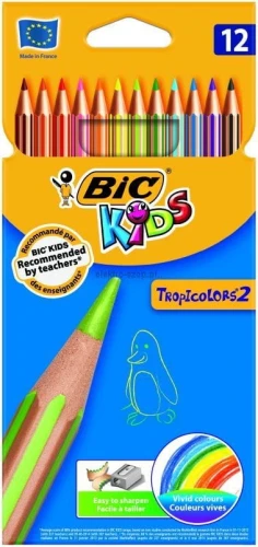 Kredki ołówkowe Bic Kids Tropicolors 2 12 kol 12 kol. (832568)