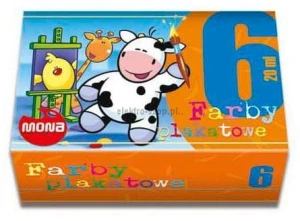 Farby plakatowe Mona kolor: mix 20ml 6 kolor.