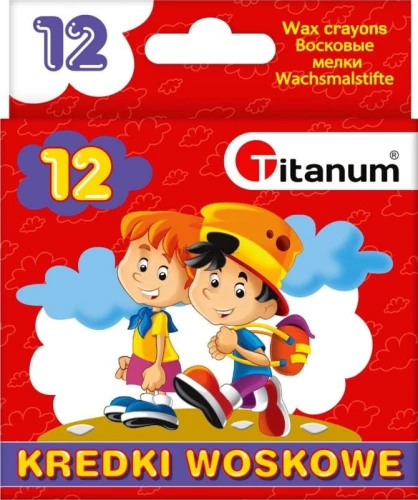 Kredki woskowe Titanum 12 kolorów