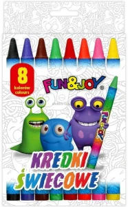 Kredki świecowe Fun&Joy 8 kol. (FJ2108D)